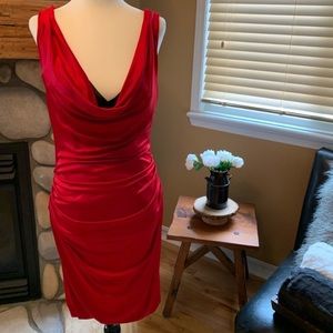BCBGMaxazria Red dress with built in corset
